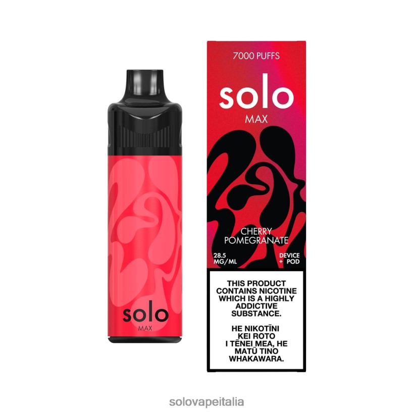 Solo Vape Review - Solo MAX kit cialda melograno ciliegia JT2TF266